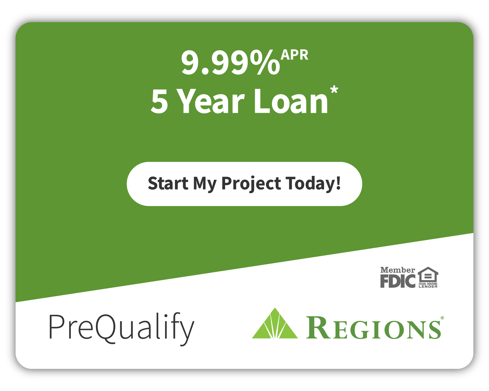 5 year loan with a 9.99% APR